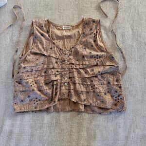 Krista Larson Smashed Cami in color salmon